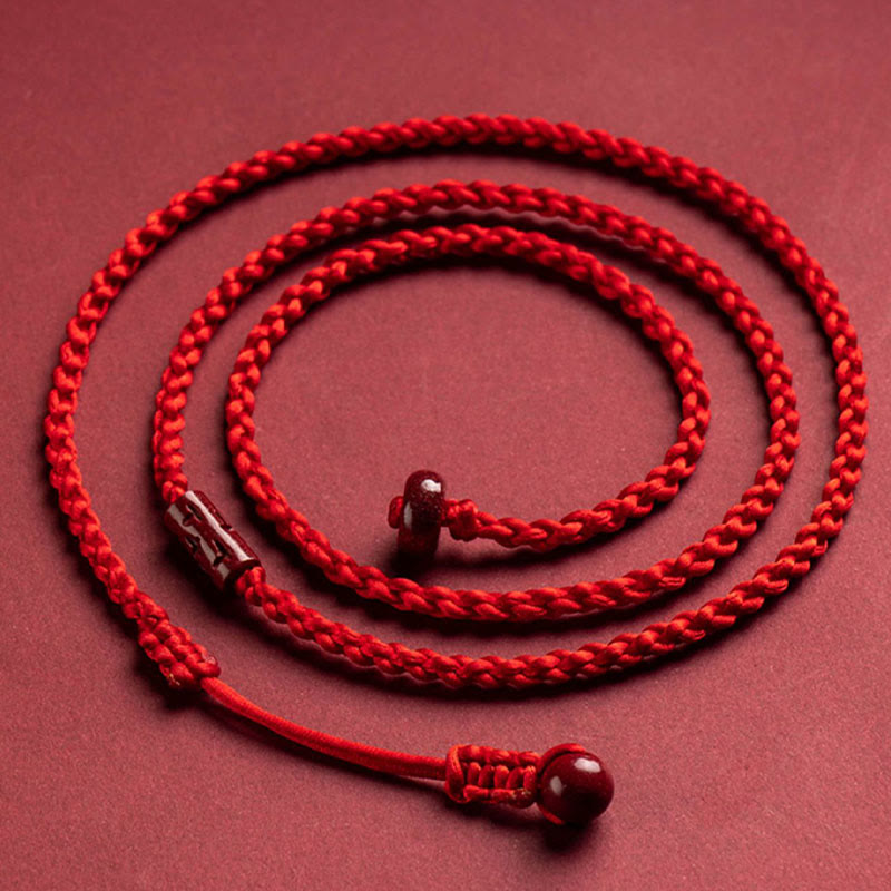 Natural Cinnabar Calm Blessing Red String Belly Chain