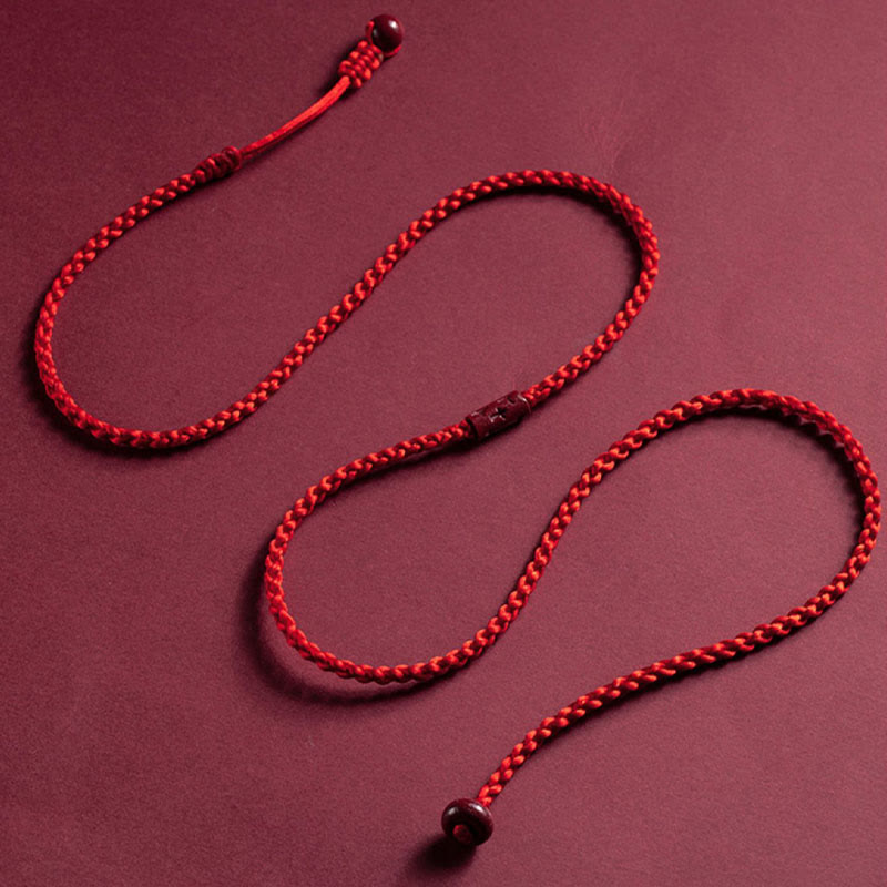 Natural Cinnabar Calm Blessing Red String Belly Chain