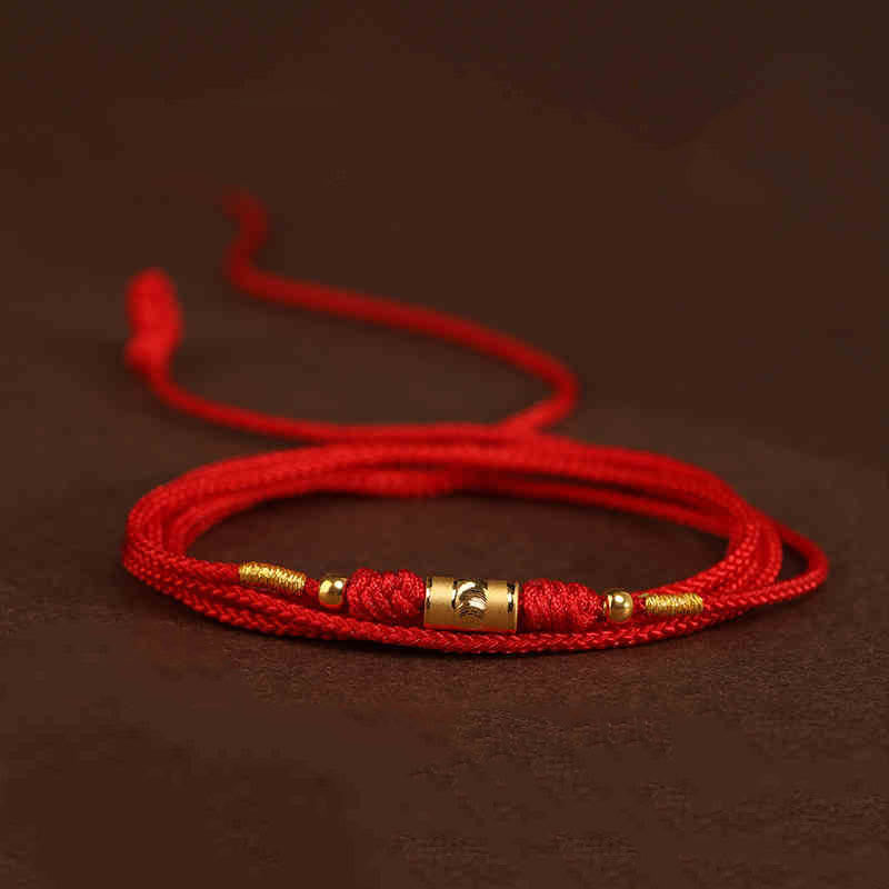 999 Solid Gold Red String Belly Chain