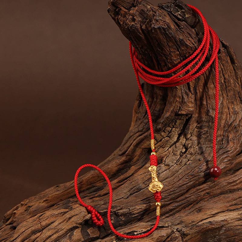 999 Solid Gold Red String Belly Chain