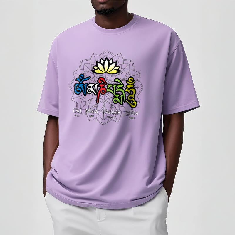 Om Mani Padme Hum Lotus Tee T-shirt