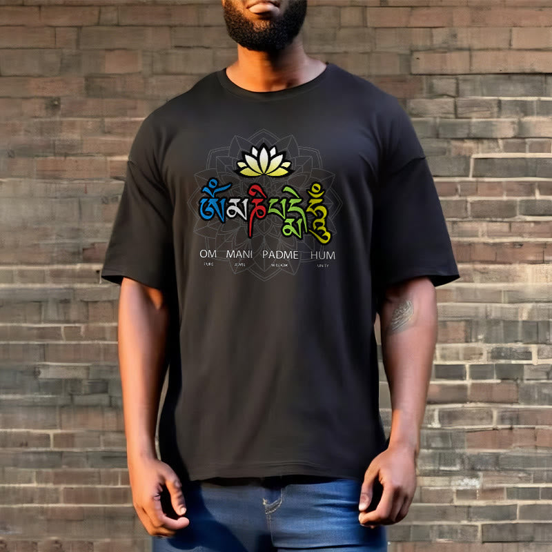 Om Mani Padme Hum Lotus Tee T-shirt