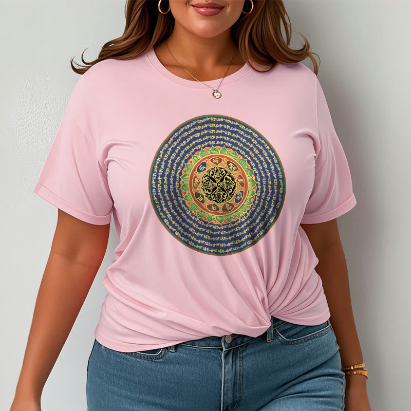 108 Om Mani Padme Hum Mantra Sanskrit Tee T-shirt