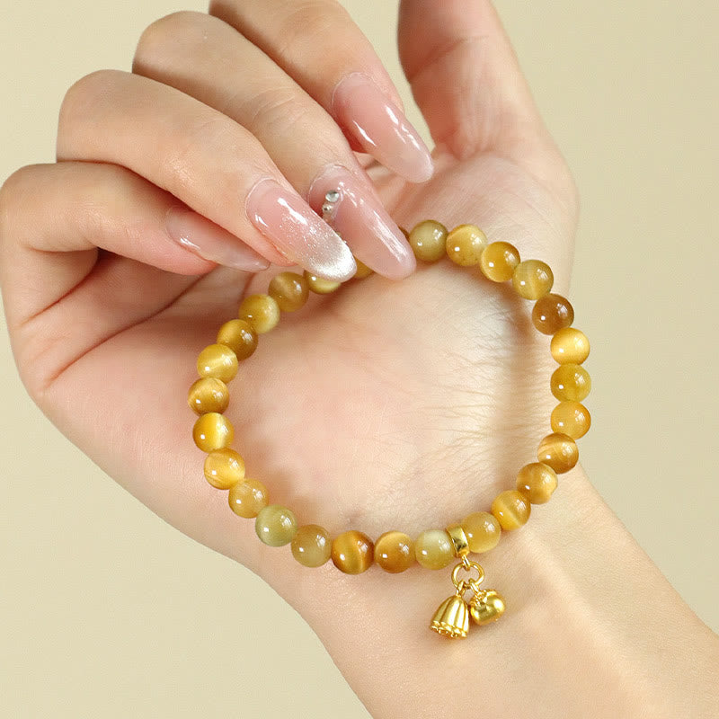Tiger Eye Fu Character Bamboo Koi Fish Lotus Om Mani Padme Hum Protection Bracelet