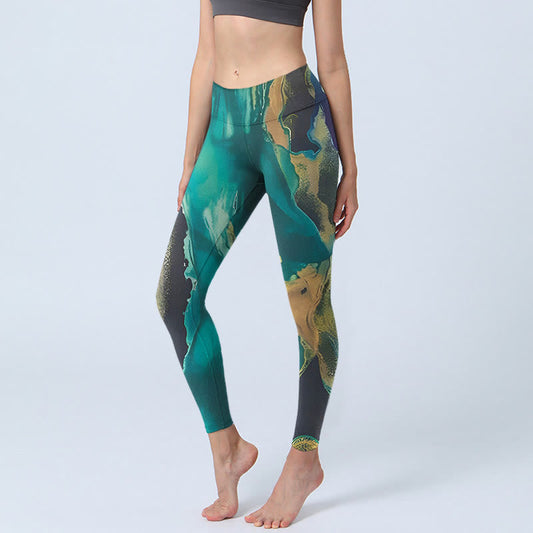 DarkCyan Natural Landscapes Exercise Leggings Women's Yoga Pants