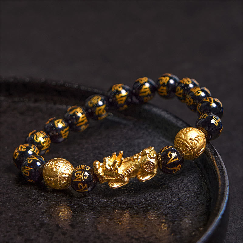 FengShui PiXiu Obsidian Wealth Bracelet