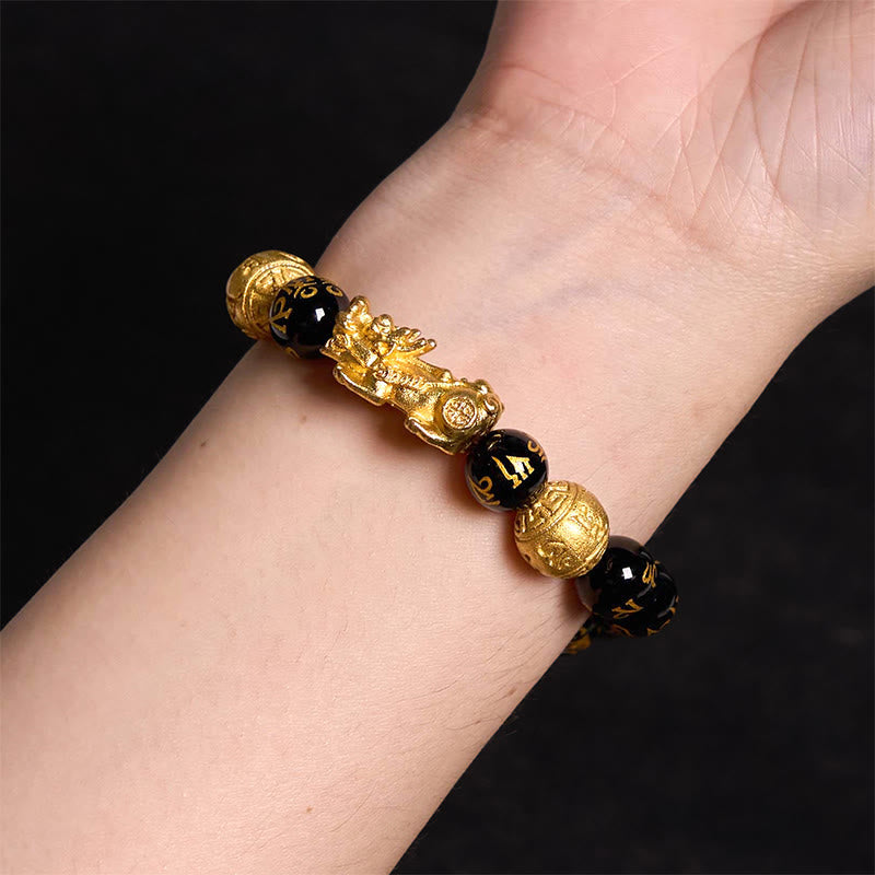 FengShui PiXiu Obsidian Wealth Bracelet