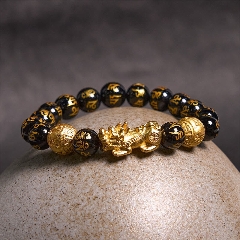 FengShui PiXiu Obsidian Wealth Bracelet