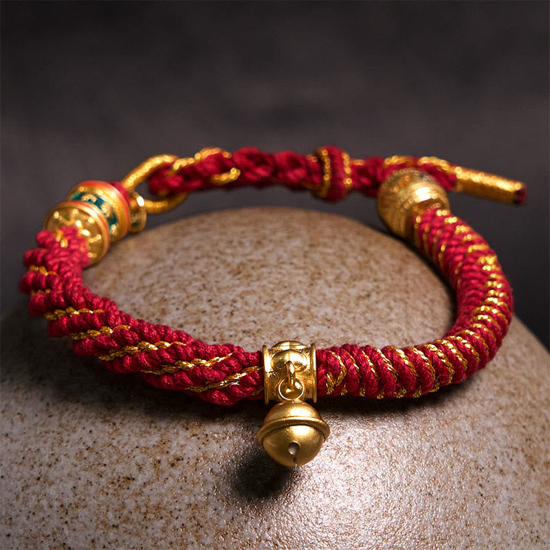 Tibetan Om Mani Padme Hum Carved Zakiram Goddess of Wealth Charm Amulet Bracelet