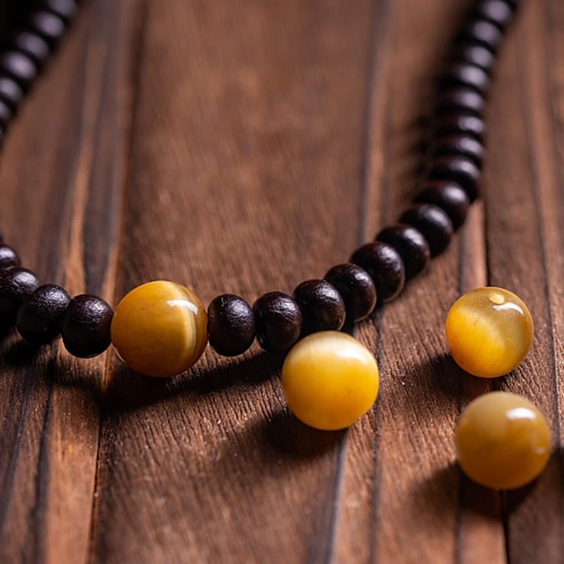 108 Mala Beads Bowl Bodhi Seed Colored Rope Peace Bracelet