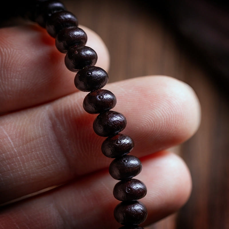 108 Mala Beads Bowl Bodhi Seed Colored Rope Peace Bracelet