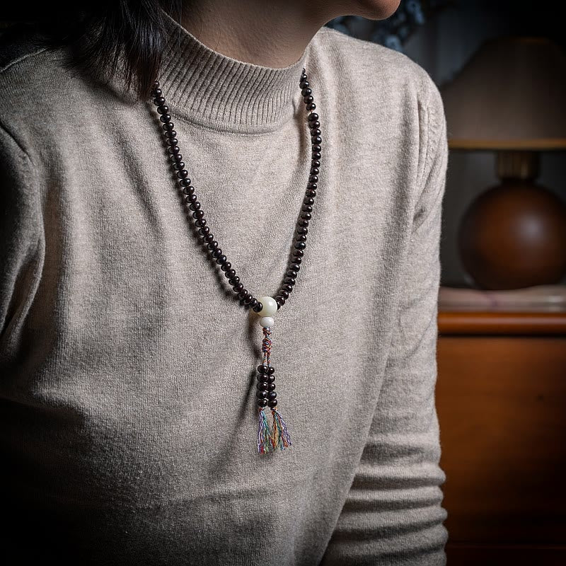 108 Mala Beads Bowl Bodhi Seed Colored Rope Peace Bracelet