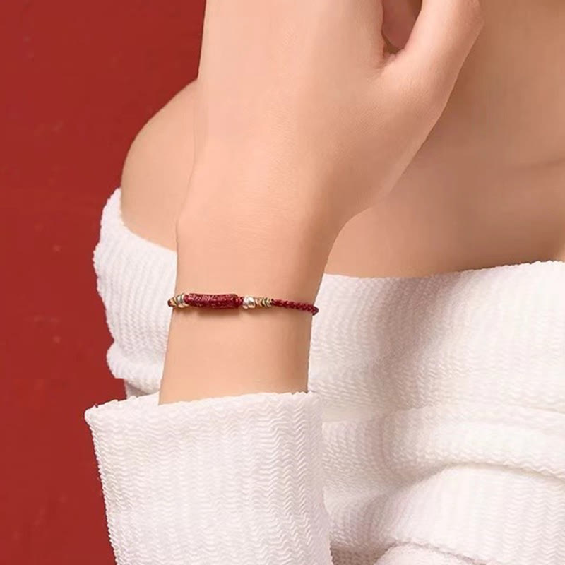 925 Sterling Silver Om Mani Padme Hum Cinnabar Blessing Child Adult Bracelet