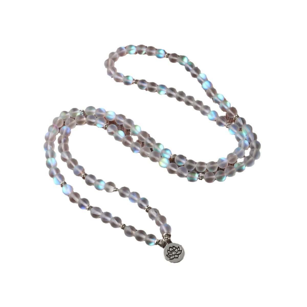 108 Mala Beads Glitter Stone Lotus Enlightenment Bracelet