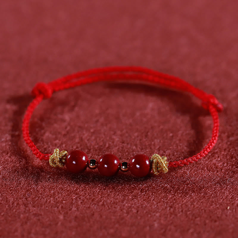 Colorful String Cinnabar Calm Bracelet