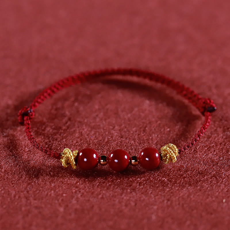Colorful String Cinnabar Calm Bracelet