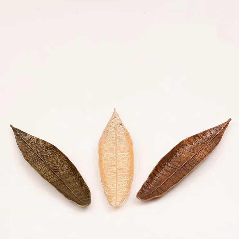 Alloy Oriental Leaf Incense Burner Decoration