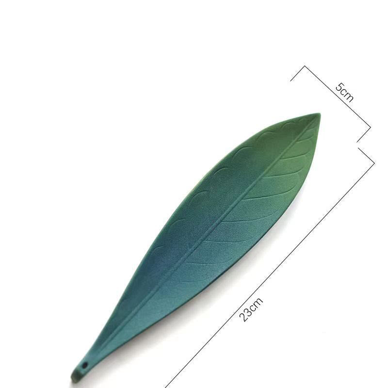 Willow Leaf Ceramic Stick Incense Burner Decoration