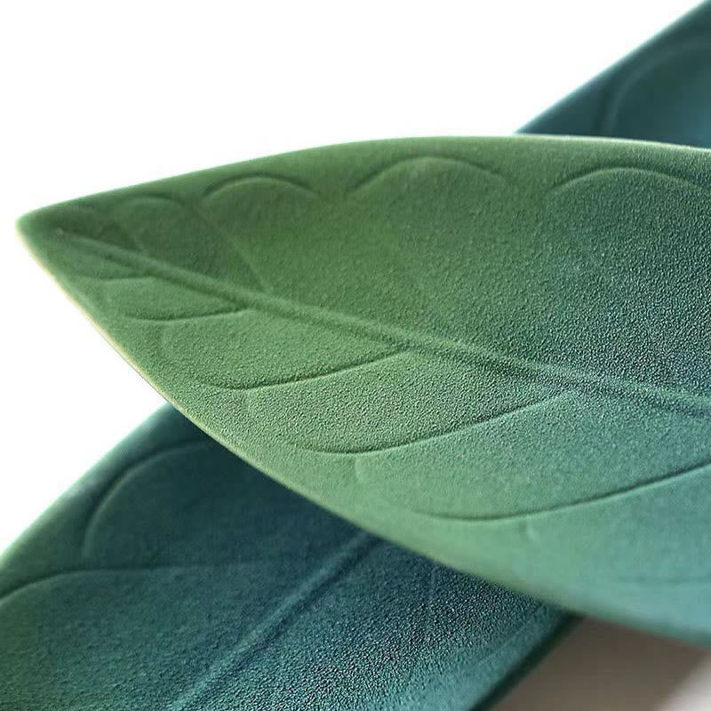 Willow Leaf Ceramic Stick Incense Burner Decoration