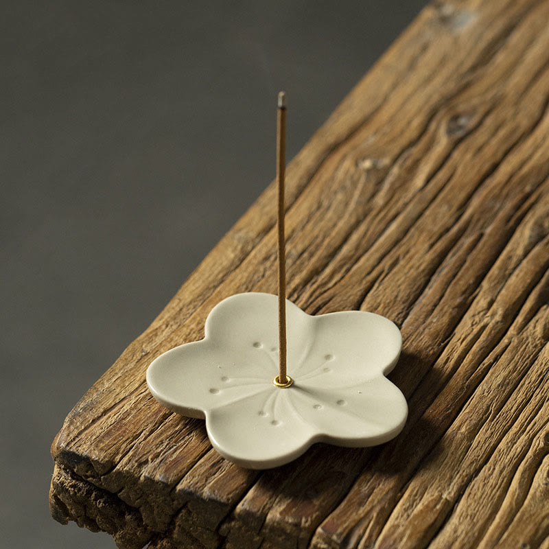 Lotus Cherry Blossom Plum Blossom Chrysanthemum Ceramic Incense Burner Decoration