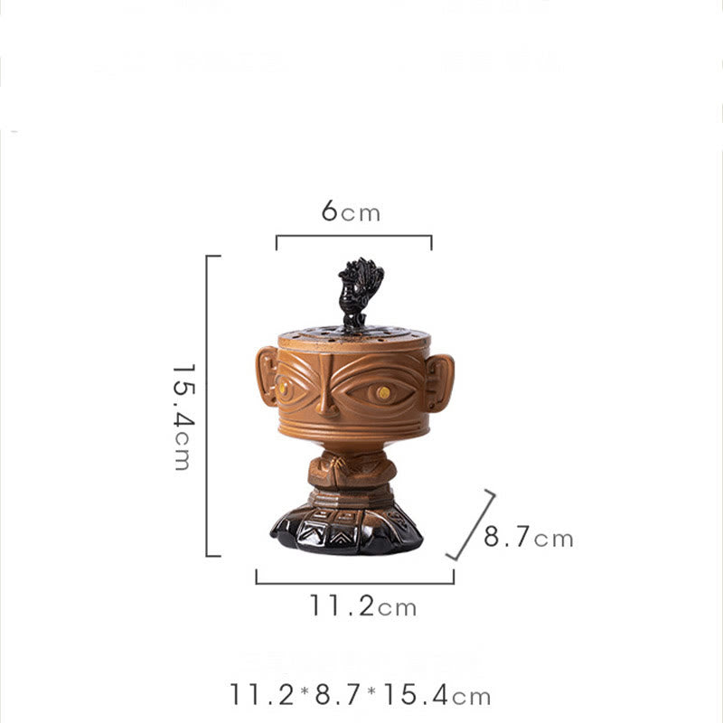 Sanxingdui Ceramic Incense Burner Desk Decoration