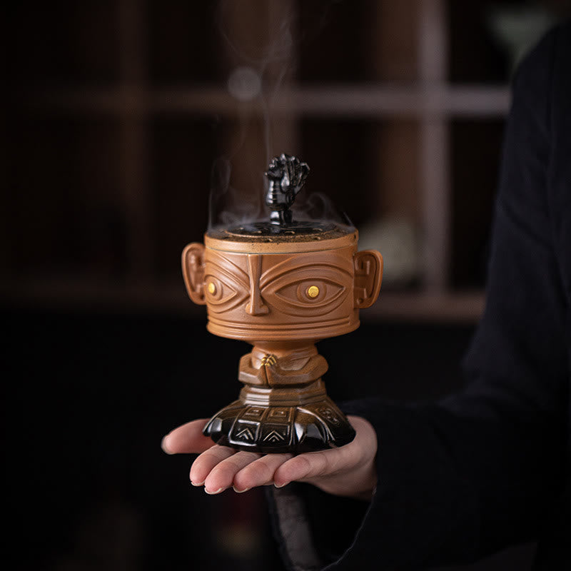 Sanxingdui Ceramic Incense Burner Desk Decoration