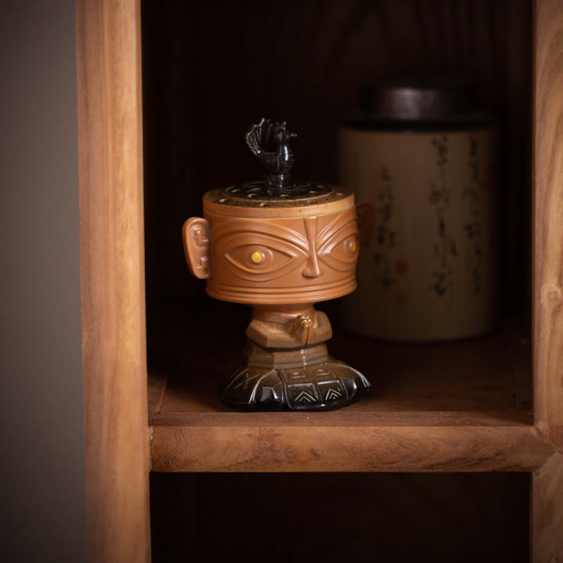Sanxingdui Ceramic Incense Burner Desk Decoration