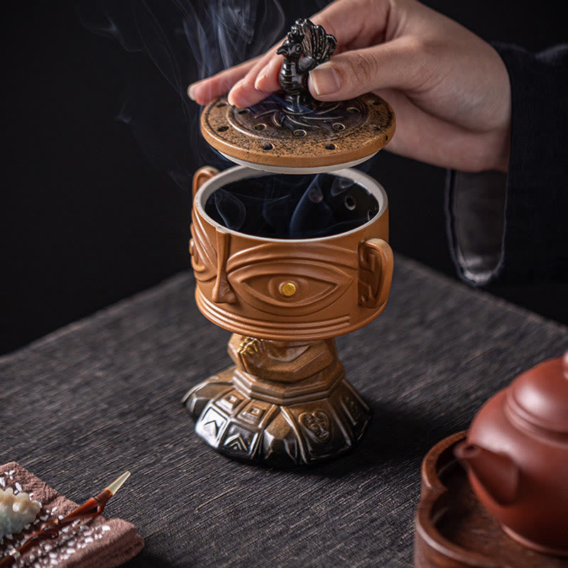Sanxingdui Ceramic Incense Burner Desk Decoration