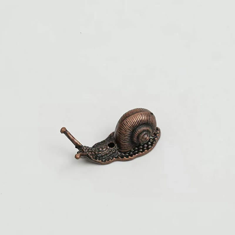 Alloy Turtle Snail Incense Burner Desk Decoration