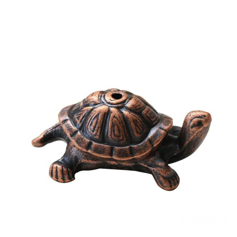 Alloy Turtle Snail Incense Burner Desk Decoration