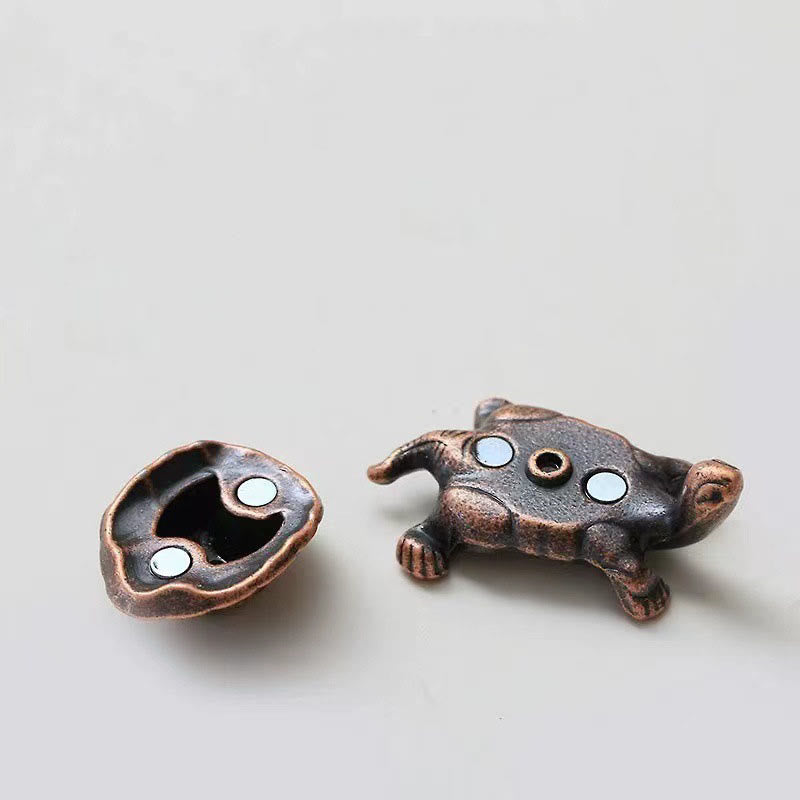 Alloy Turtle Snail Incense Burner Desk Decoration