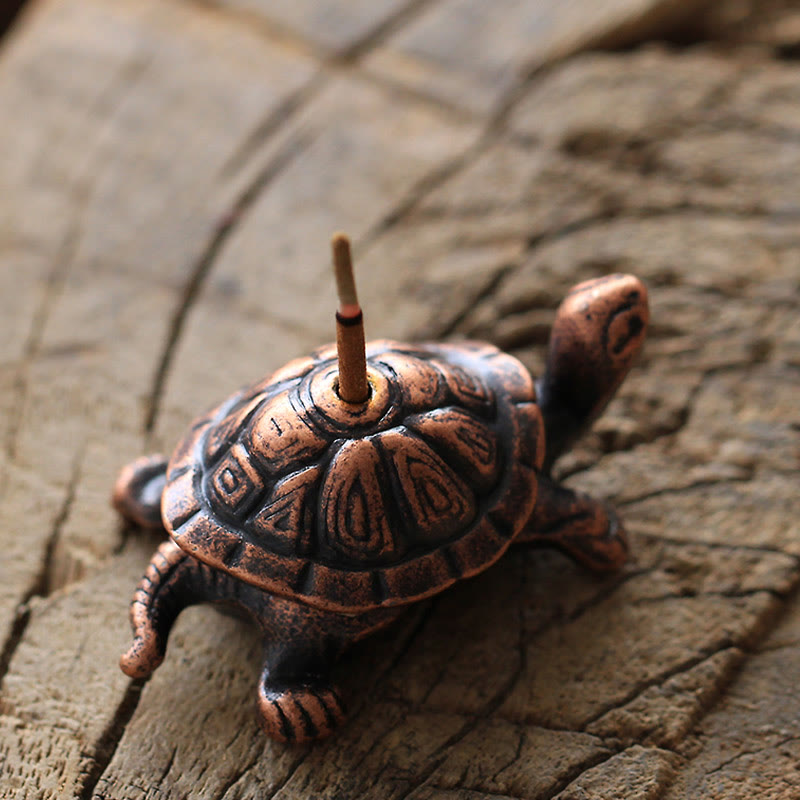 Alloy Turtle Snail Incense Burner Desk Decoration