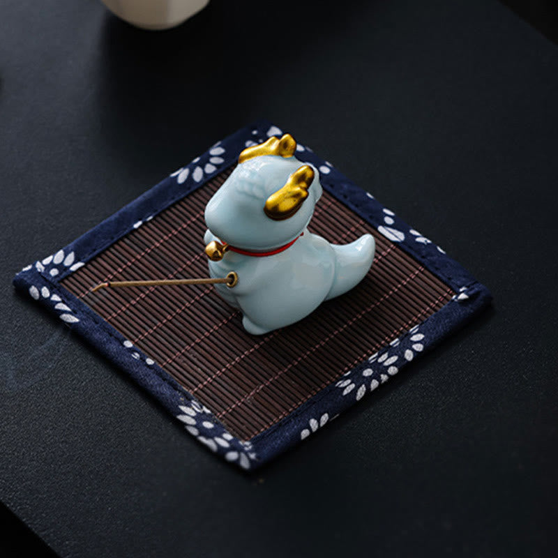 Dragon Bell Ceramic Incense Burner Desk Decoration