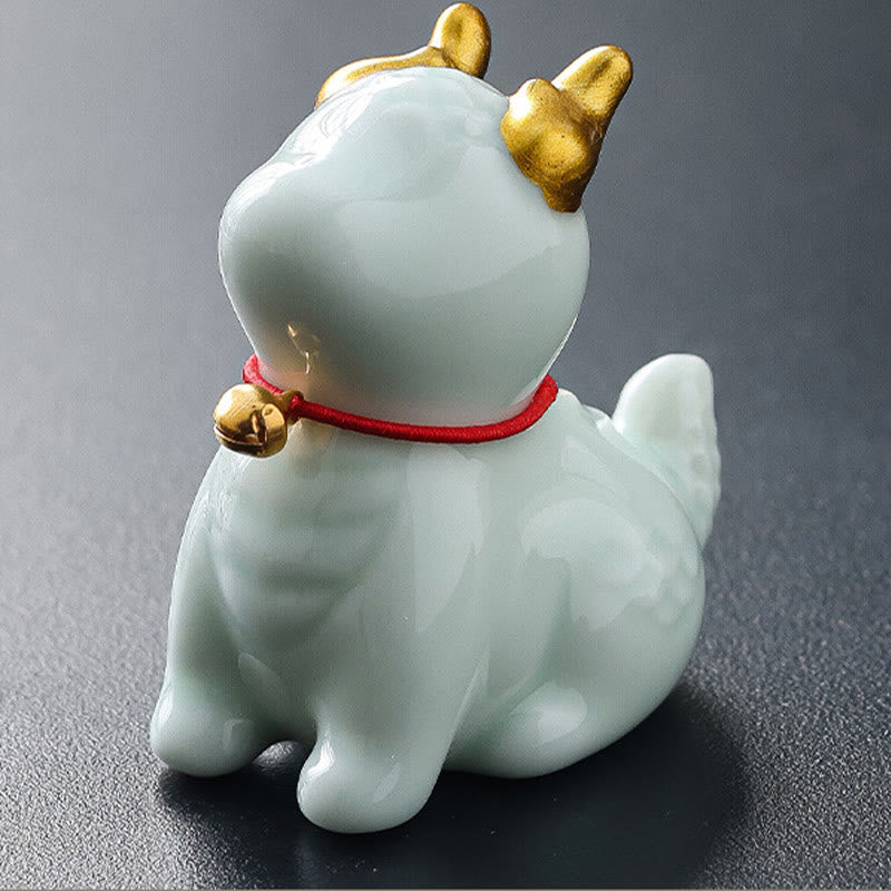Dragon Bell Ceramic Incense Burner Desk Decoration