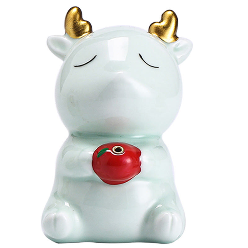 Cute Deer Holder Ceramic Incense Burner Desk Decoration