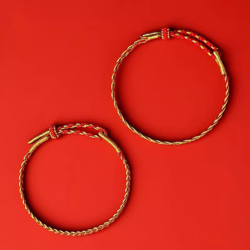 Red String Yellow String Luck Bracelet