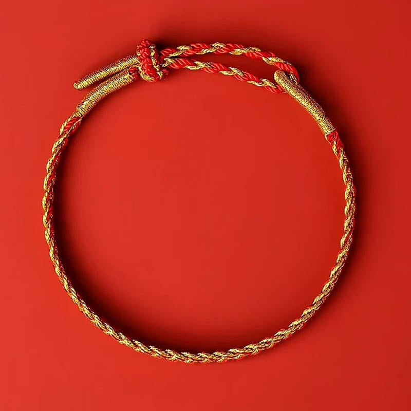 Red String Yellow String Luck Bracelet