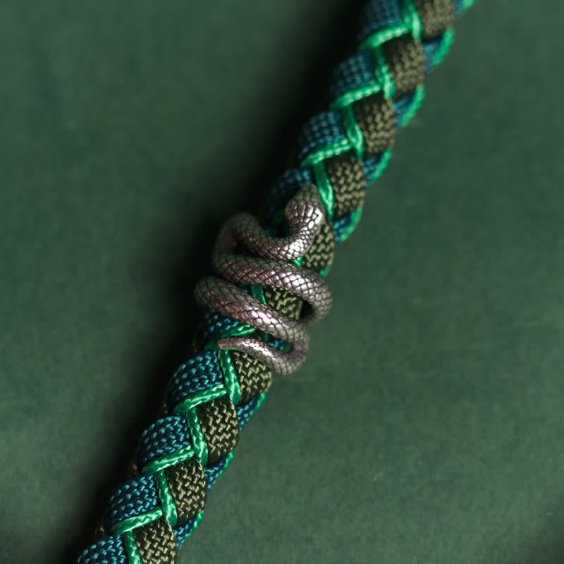 Year of the Snake 999 Sterling Silver String Protection Braided Bracelet