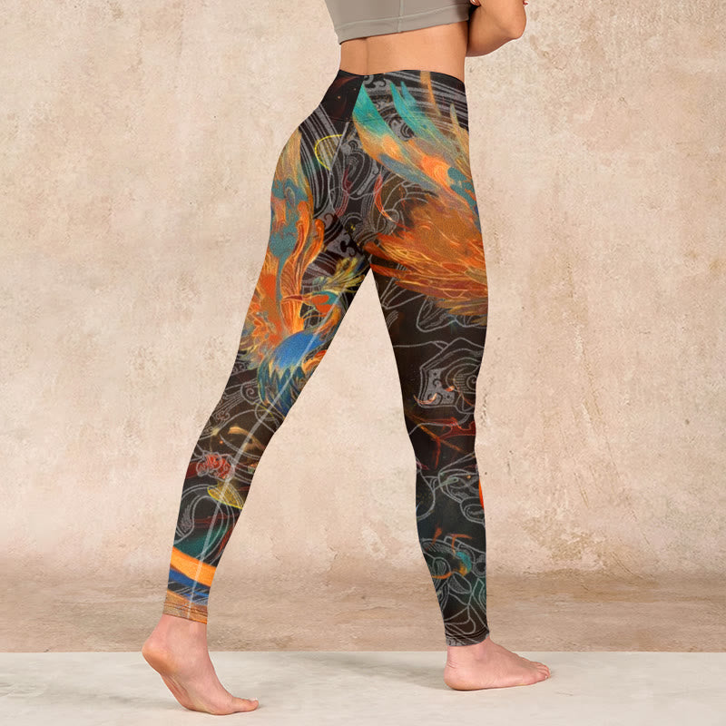 Vibrant Phoenix Gym Leggings Women's Yoga Pants