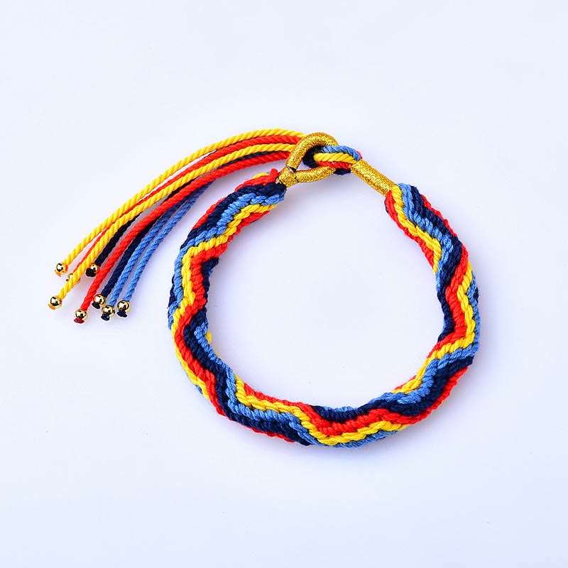Tibetan Hand-woven Colored Rope Luck Bracelet