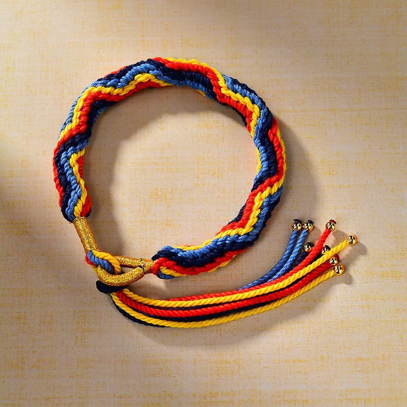 Tibetan Hand-woven Colored Rope Luck Bracelet