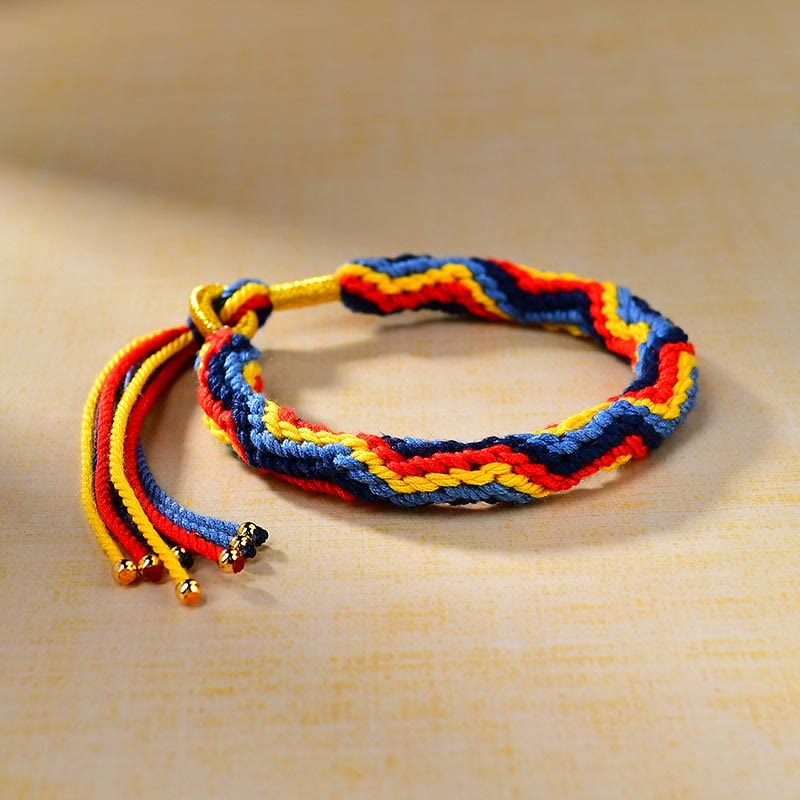 Tibetan Hand-woven Colored Rope Luck Bracelet