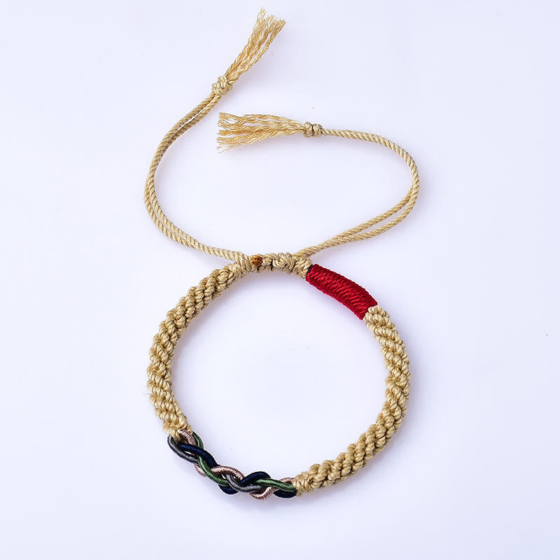 Tibetan Hand-rubbed Cotton Rope Luck Bracelet
