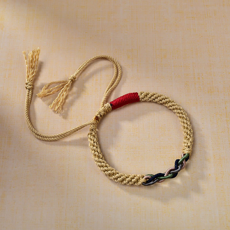Tibetan Hand-rubbed Cotton Rope Luck Bracelet