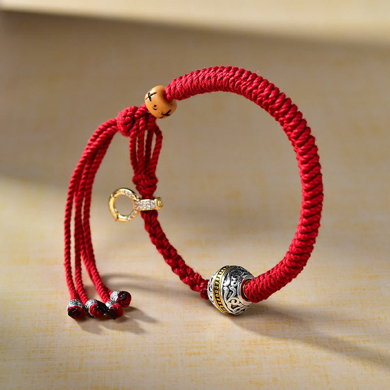Tibetan Red Rope Diamond Knot Luck Braided Bracelet