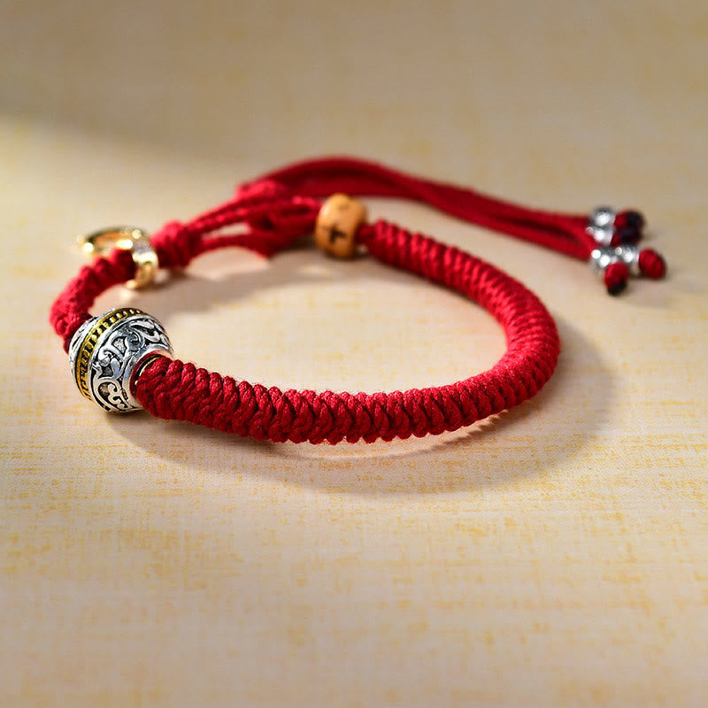 Tibetan Red Rope Diamond Knot Luck Braided Bracelet