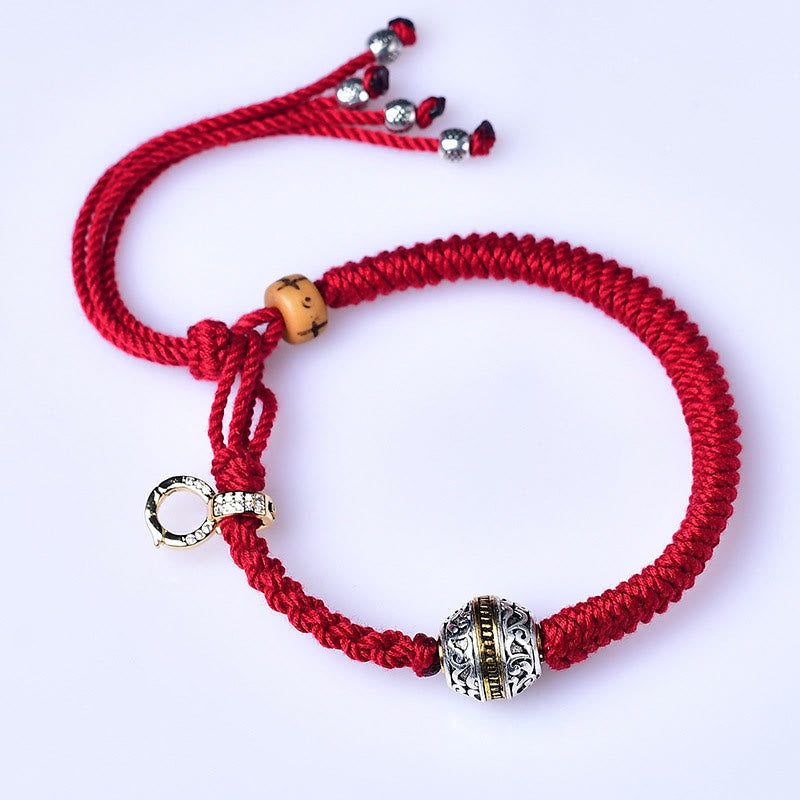 Tibetan Red Rope Diamond Knot Luck Braided Bracelet