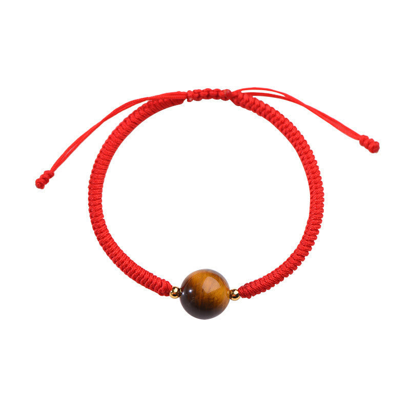 Handmade Tiger Eye Bead Luck Protection Rope Bracelet