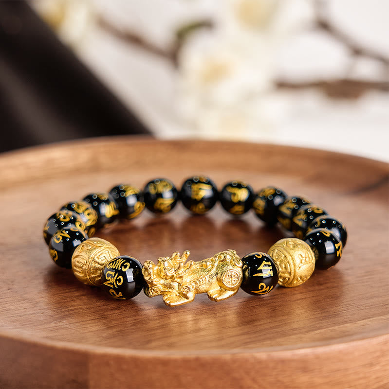 FengShui PiXiu Obsidian Wealth Bracelet