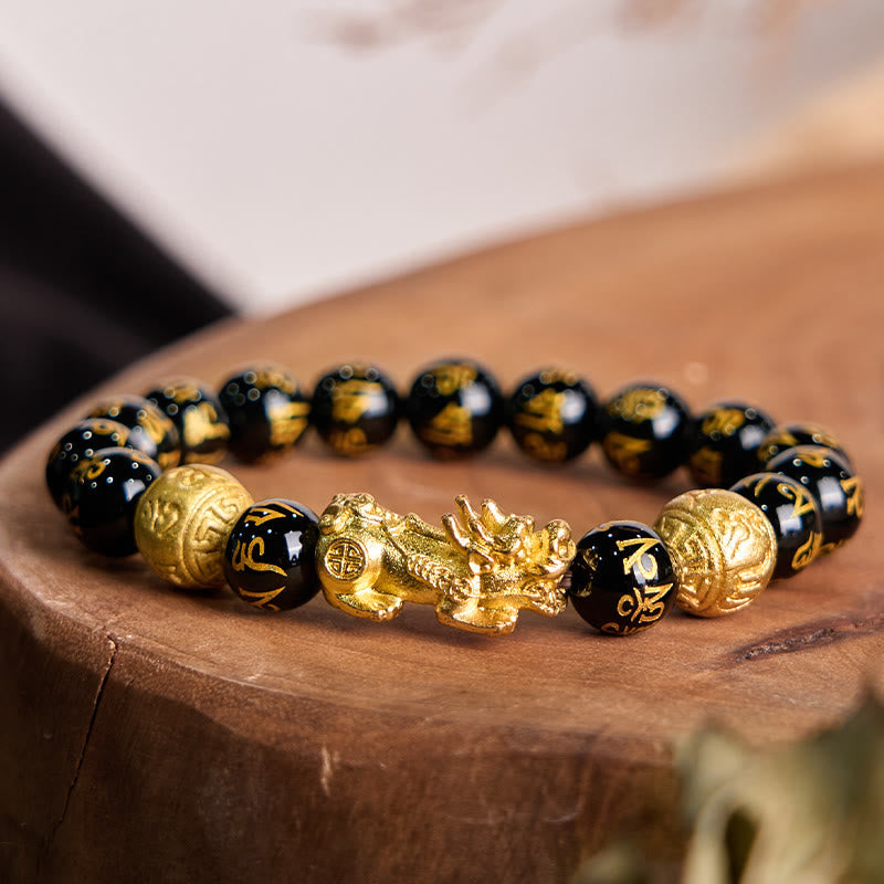 FengShui PiXiu Obsidian Wealth Bracelet
